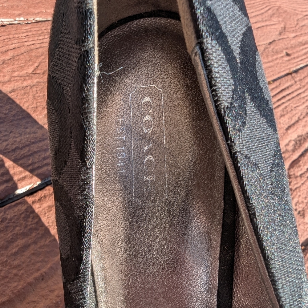 Coach Legant Black Patterned Platform Women's Hee… - image 8